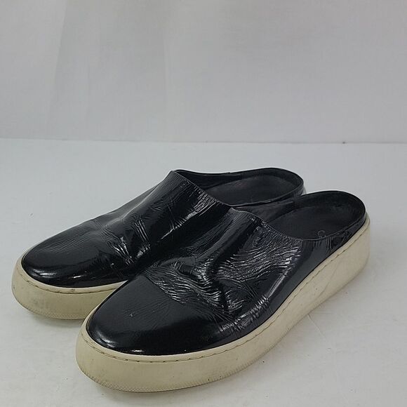 Free People Whynwood Black Patent Leather Slip On Women's Mule - Picture 7 of 14